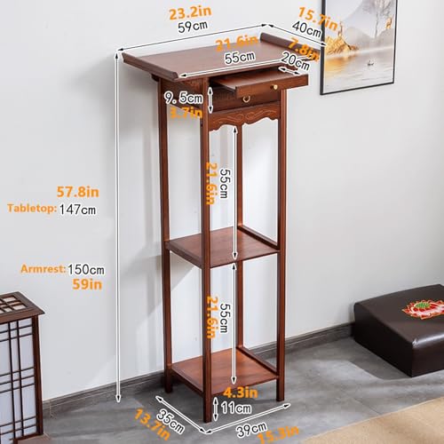 Table d'autel de méditation en bambou de prestige pour une décoration zen