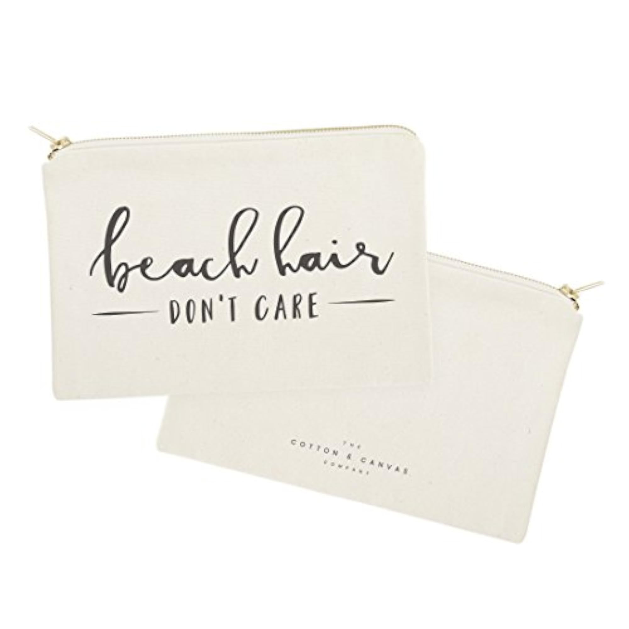 Beach Hair Don't Care Cosmetic Bag and Travel Makeup Pouch