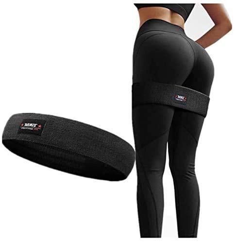 Booty Resistance Workout Hip Exercise Bands, Fitness Loop Circle Exercise Legs and Butt- Activate Glutes and Thighs - Thick, Wide, Fabric Cloth for Body Stretching, Yoga, Pilates, Muscle Training