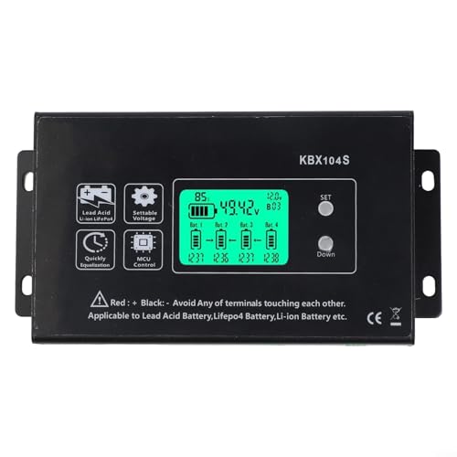 Ecualizador FABULETTA KBX104S para baterías en serie de 48 V, regulador automático de voltaje de 12-96 V con carcasa de aleación de aluminio, para baterías de plomo-ácido y litio miniatura 1