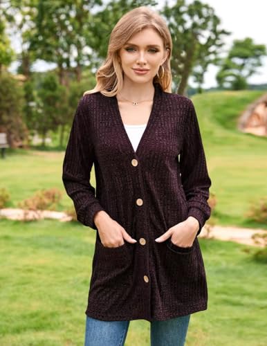 Image of MONNURO Plus Size Cardigan for Women Lightweight Open Front with Pockets