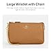Coach Crossgrain Leather Wristlet w Chain