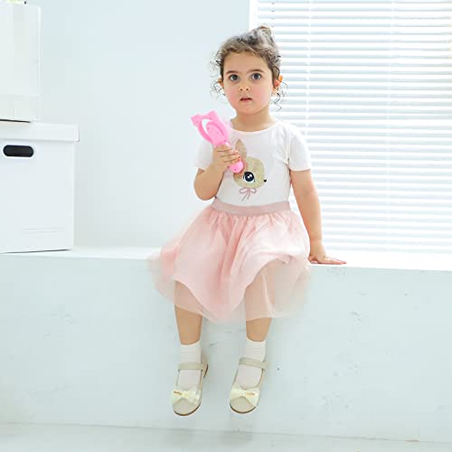 MK MATT KEELY Girls Party Wedding Shoes Mary Jane Ballet Dress Flat with Bow for 2-7 Years Toddlers Kids - Image 3