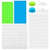 Tinoaly 214 Stück Taktile Punkte für Sehbehinderte, Silikon-Stoßpunkte in Verschiedenen Größen und Farben Produkte für Sehbehinderte Braille-Aufkleber zum Markieren von Gegenständen