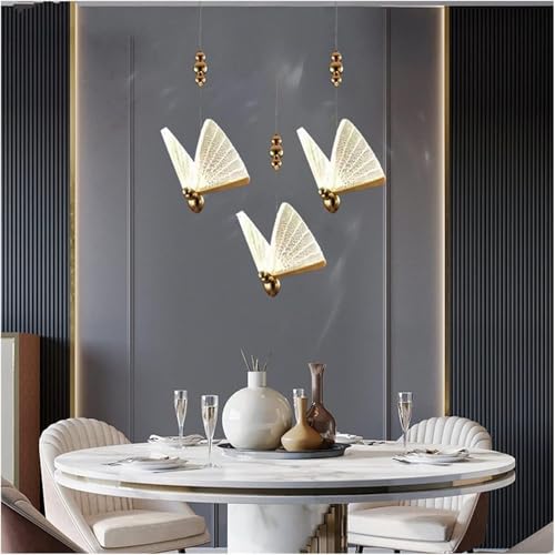 Lustre moderne à LED papillon pour salon et escalier - 3
