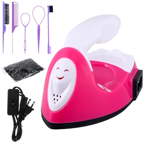 Lasnten Mini plancha plana para el cabello, mini alisador portátil con prácticas herramientas de peinado, peines y diademas de goma para todo tipo, pelucas voladoras, gruesas y rebeldes Lasnten Mini plancha plana para el cabello, mini alisador portátil con prácticas herramientas de peinado, peines y diademas de goma para todo tipo, pelucas voladoras, gruesas y rebeldes