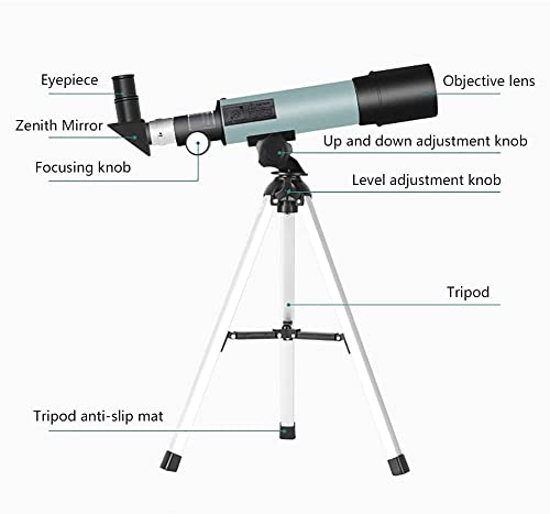 Telescopio Refractor para Principiantes 50mm Apertura 360mm Focal miniatura 4