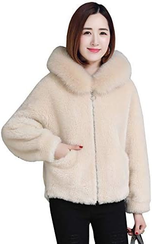 Amazon Jpバレンタインデー レディース トレンチコート ムートンコート ジャケット フード付き ショートコート 韓国ファッション オシャレ 毛皮コート フェイクファー アウター 着痩せ 気質 通勤 通学 暖かい 秋冬 原宿系 ベージュ Xs コート ジャケット 通販