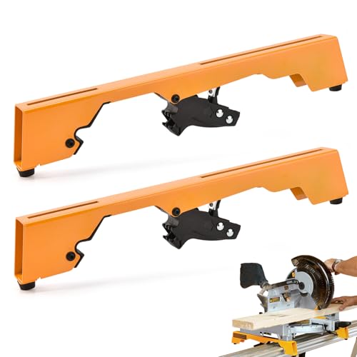Miter Saw Mounting Brackets Compatible with DWX723 DWX724 DWX725 DWX725B DW723 Stands, Replacement Part N087371 with Quick Release Lever Clips, Heavy Duty Steel Tool Mounts (2 Pack)