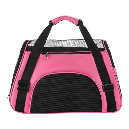 Hundetasche Netzgewebe Atmungsaktiv Katzentransportbox Faltbar Hundetragetasche Waschbar Matte Kleintiertasche Einstellbar Schultergurt Katzentasche Abnehmbar Transporttasche Hunde Katzen Welpen