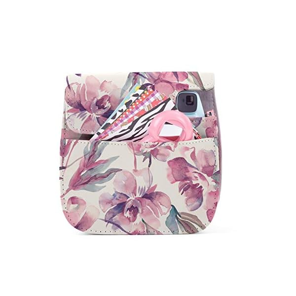 Leebotree Tasche für Fujifilm Instax Mini 9, Schutztasche aus Weichem Kunstleder mit Schulterriemen und Tasche für Fujifilm Instax Mini 8 8+ / Mini 9 Sofortbildkamera – Bild 3