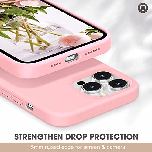 Image of MIDOS Back Cover Compatible with iPhone 14 Pro Max Case Liquid Silicone Full Protection Shock Proof Back Cover for iPhone 14 Pro Max (2022) 6.7 inch (Pink)