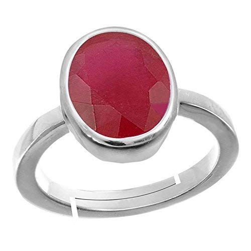 LMDPRAJAPATIS Natural Manik Lab - Certified Ruby Manik Silver Plated Adjustable Ring For Men & Women Astrological Purpose (Lab - Teseted) 2.25 Ratti (B09VFTHN82) Amazon Price History, Amazon Price Tracker