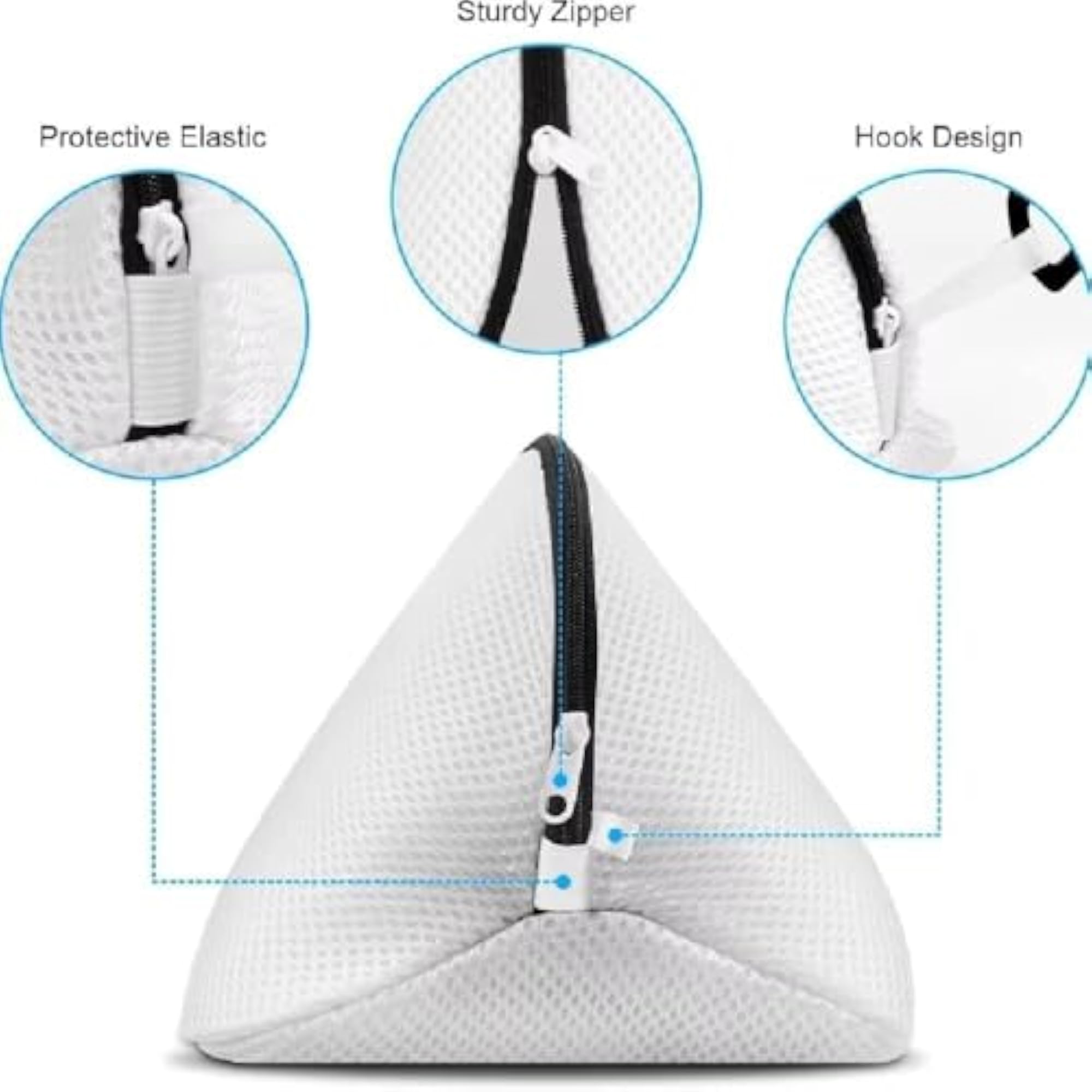 Mesh Laundry Bag with Bumper Protectors, Shoe Wash Bag