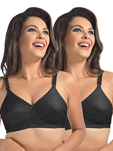 Image of SONARI Womens Full Coverage Regular Bra | Cotton Poplin Material, Two Section Conical Cup for Balance Shaping, Hook & Eye Closure, Adjustable Straps and U Back Design for Custom Fit - Ice