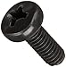 Price comparison product image Steel Pan Head Machine Screw, Black Oxide Finish, Meets DIN 7985, 2 Phillips Drive, M4-0.7 Thread Size, 10 mm Length, Fully Threaded, Import (Pack of 100)