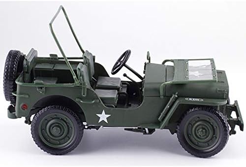 Miniatura 8 de Coche de vehículos Willys de la Segunda Guerra Mundial 1:18 para regalos