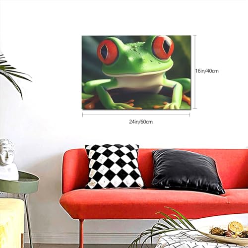 Impression toile grenouille mignonne HD 40x60 cm pour salon - 3