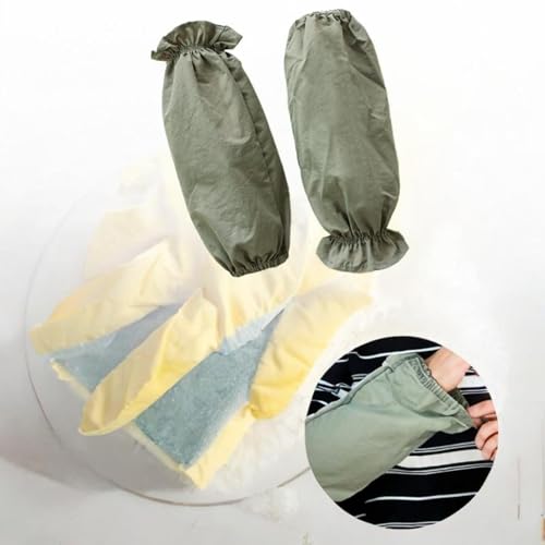 Ｂｅｓｇａ Par de mangas de braço à prova de óleo moda portátil à prova d'água para trabalho de limpeza