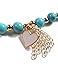 Handmade Boot Bracelet Turquoise Bead White Heart Charm Tassel Chain 16 Inch Adjustable Size Gift Boxed Sold Individually