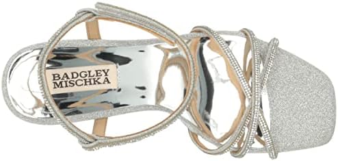 Badgley Mischka Women's Frida Heeled Sandal, Silver, 7.5 | Image 4