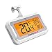 ThermoPro Kühlschrankthermometer Digital mit großem LCD-Display und Hintergrundbeleuchtung Gefrierschrank-thermometer mit Max/Min-Aufzeichnung Thermometer mit Magnet- und Ständeroptionen