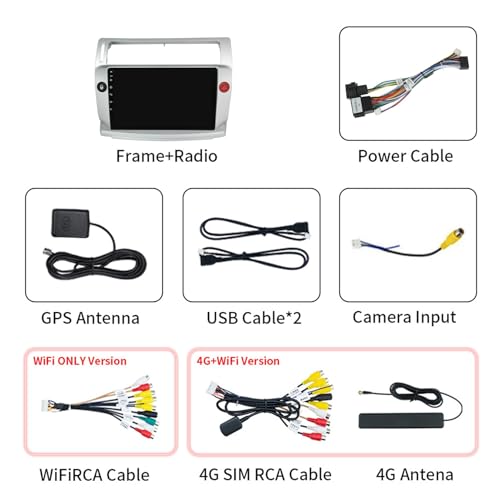 Autoradio Android 12 écran tactile 10" GPS Bluetooth Carplay pour Citroën C4 - 8