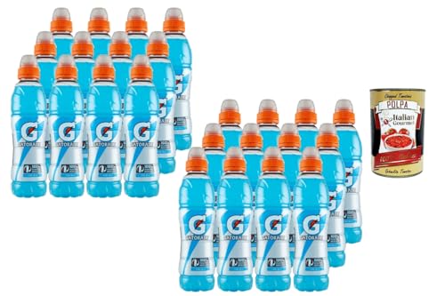 Italian Gourmet Gatorade Cool Blue - Bebida deportiva (24 × 500 ml) – Bebida electrolítica para energía y rendimiento – Bebida de hidratación para deportes + Polpa italiana gourmet