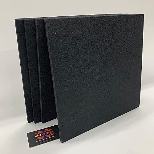 Image of ECHSORBIX PET Soundproof Acoustic Wall Panels 4 Pcs for Bedrooms, Home Theaters, Offices, Music Studios - 12 inch12 inchx0.4 inch - Easy to Install - Sound Absorbing Home Decor Wall Panels