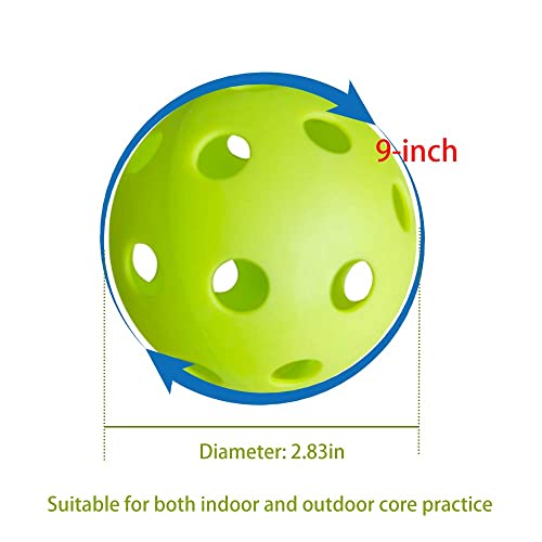 Anteer 12 Pack Plastic Baseball Practice Baseballs For Hitting, Indoor Outdoor Lightweight Balls Baseball Batting Training(Green) #TOP3