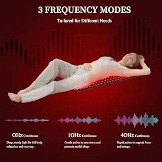 242 LED Red Light Pad, 60cm x 30cm Large Red and Near Infrared Light Pad for Full Body, 660nm & 850nm, 6 Timer & 5 Brightness Settings, 3 Modes