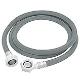 Hochwertige Materialien: Das Wasserzulaufrohr der Waschmaschine besteht aus hochwertigem PVC, das umweltfreundlich, langlebig und nicht leicht zu altern ist. Einfach zu installieren und bietet mehr Installationsoptionen für Waschmaschinen und Geschirrspüler.
