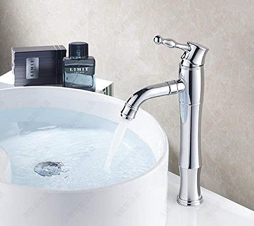 Robinet mitigeur de lavabo chromé pivotant à 360° pour eau chaude et froide