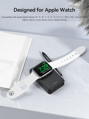 LVFAN Portable Charger for Apple Watch, 4000mAh Wireless Battery Pack Magnetic Travel Charger for Apple Watch Series 8 7 6 5 4 3 2 1 SE Ultra - Image 3