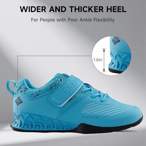 Image of MANUEKLEAR Weight Lifting Shoes Men, Professional Training Weightlifting Shoes, Squat Shoes for Powerlifting with Rubber Non-Slip Sole