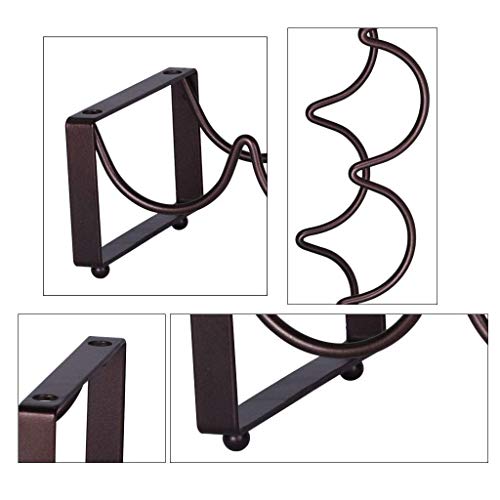 Soporte apilable para 2 botellas de vino metalizado moderno miniatura 2