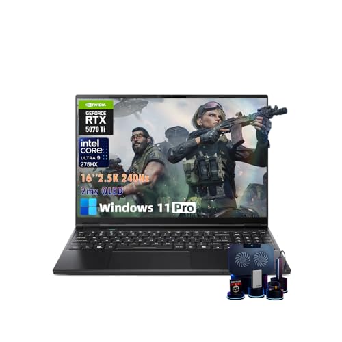 Image of acer Predator Helios Neo 16S AI Gaming Laptop, GeForce RTX 5070 Ti, Intel Ultra 9 275HX, Intel 24-Core Ultra 9-275HX,RGB Keyboard, 16 inch 2.5K WQXGA 240Hz OLED, Windows 11 Pro (64GB RAM | 2TB SSD)