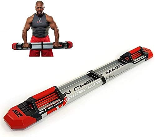 Iron Chest Master Push Up Machine - The Perfect Push Up Bar for Chest Workouts - Push Up Board Includes Resistance Bands and Unique Fitness Program for Men and Women