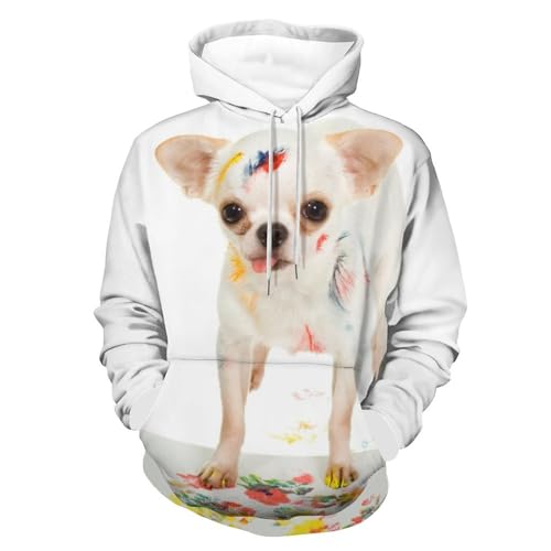 Sweats à capuche manche longue avec motif peinture artistique de chien