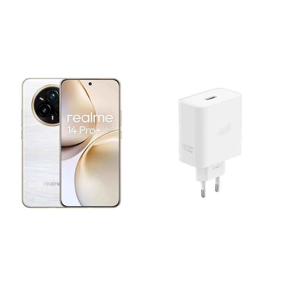 realme 14 Pro+ 5G 256GB 8GB Pearl White + 120W Power Adapter