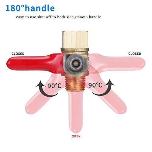 1/4 Inch Ball Valve Npt Air Compressor Brass Valve Female Male Shut Off Small #TOP4