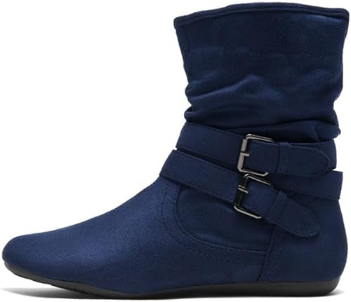 Miniatura 3 de Herstyle Lindell - Botines planos para mujer, a la moda, holgados, a media pantorrilla