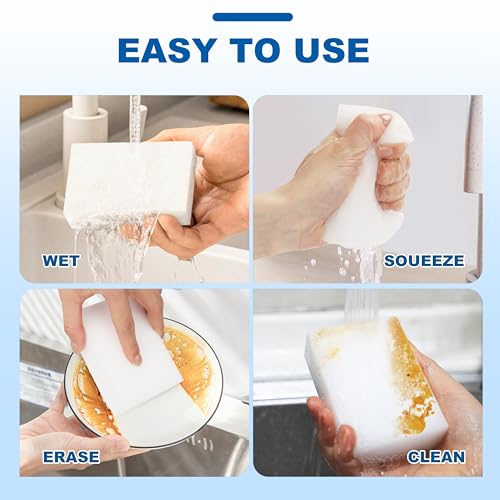 Image of Extra-Thick Melamine Sponge Erasers, 3.94 x 2.76 x 1.18 in, 50 Count (Pack of 2)