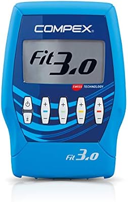 Compex Fit 3.0 - Electroestimulador Muscular, EMS, TENS y Masaje - 4 Canales Independientes, 999 Niveles de Intensidad, 20 programas y 12 electrodos - Compatible con la App Coach - Sensor MI