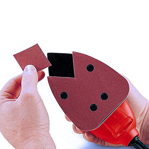 Miniatura 7 de 50 Hojas De Lija Mouse De Papel De Lija Triangular, 4 Agujeros, Grosor 40 60 80 120 240 Para Black And Decker Lijadora Pulido Eliminación De Oxido