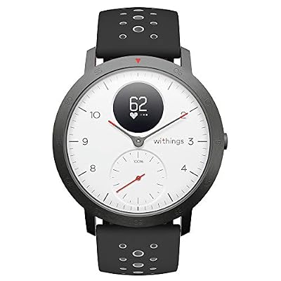 Withings Steel HR Sport - Multisport hybrid Smartwatch, connected GPS, heart rate, fitness level via VO2 max, activity and sleep tracking, notifications