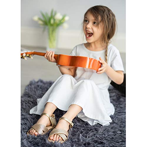 Image of Felix & Flora Toddler Girl Sandals - Flower Girl Dress Shoes Open Toe Little Kid Flats