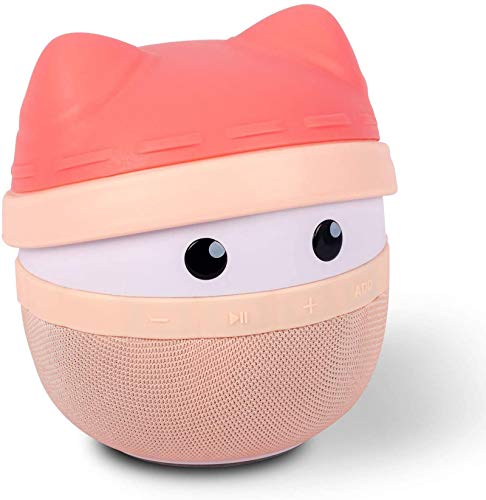 Portable Bluetooth Speaker Asimom Rhyme, Stereo Pairing Speaker, 15H Playing, High Definition Sound, Cute Wireless Speaker, Ideal Gift for Girls and Kids (Lotus Pink)