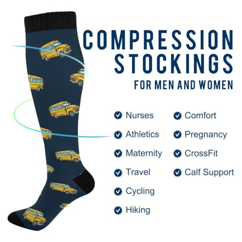 Image of Fisyme Socks for Women Men Warm Comfort Athletic Crew Running Hiking Cycling Compression Socks