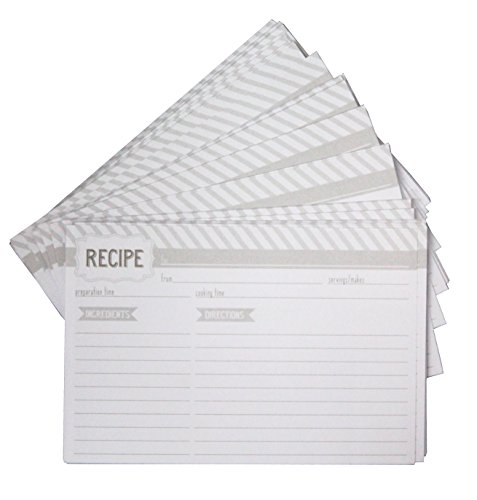 Eccolo Recipe Keeper Refill Cards, 4 by 6-Inch, 100-Pack